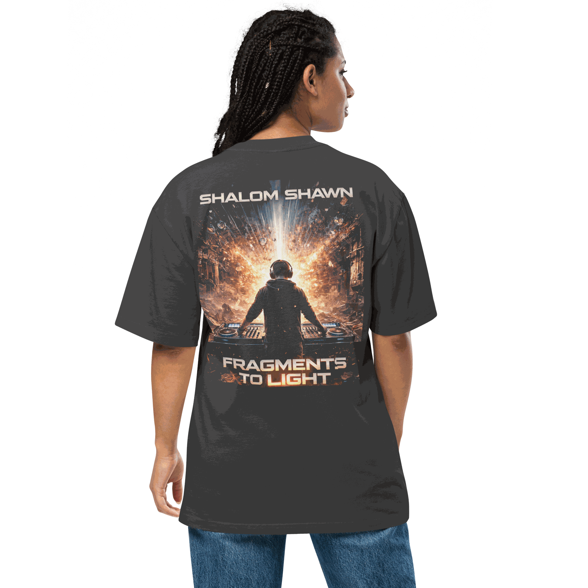 Oversized faded black artist shirt